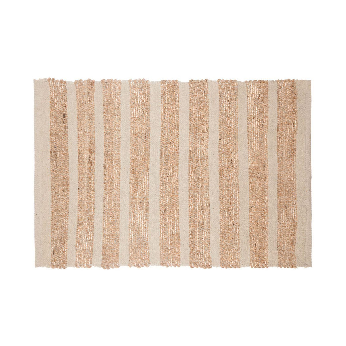 ATMOSPHERA Tapis en jute naturel rayures Box