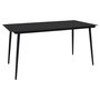 Voir la diapositive 1 : VIDAXL Table a dîner de jardin Noir 190x90x74 cm Acier et verre