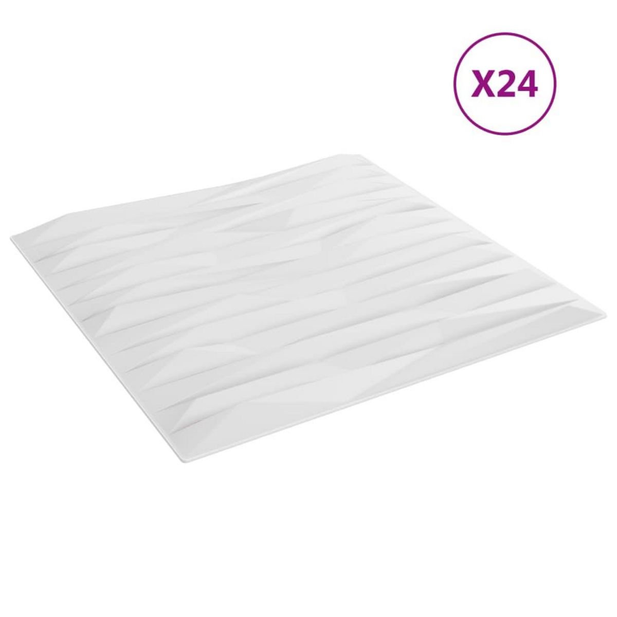 VIDAXL Panneaux muraux 24 pcs blanc 50x50 cm XPS 6 m^2 pierre