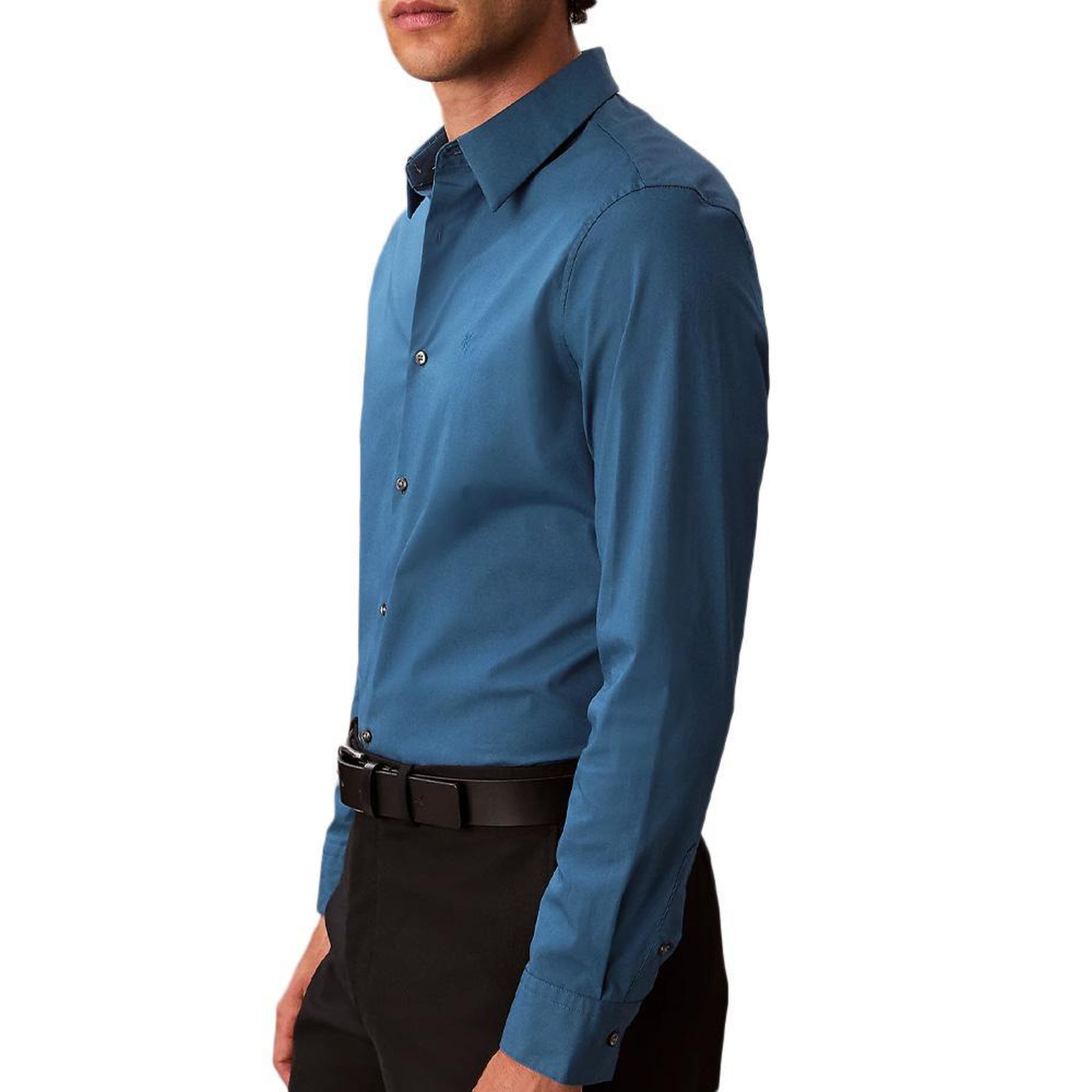 Voir la diapositive 2 : CALVIN KLEIN JEANS Chemise bleu homme calvin klein jeans solid