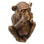 Voir la diapositive 3 : ATMOSPHERA Lot de 3 Statuettes Déco  Singe Sagesse  17cm Or