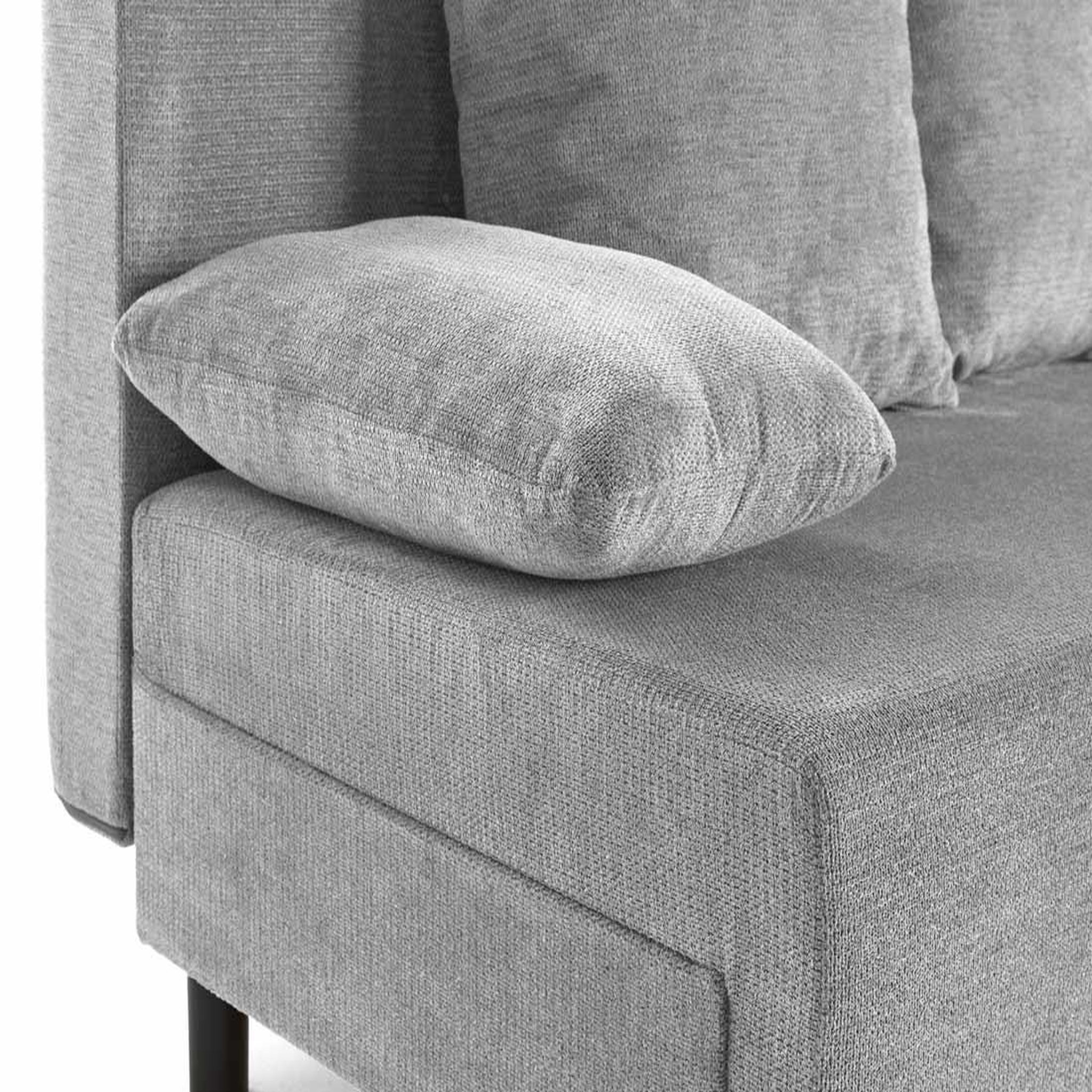 Voir la diapositive 5 : BEST MOBILIER Gloria - canapé d'angle réversible 4 places convertible avec coffre en tissu texturé
