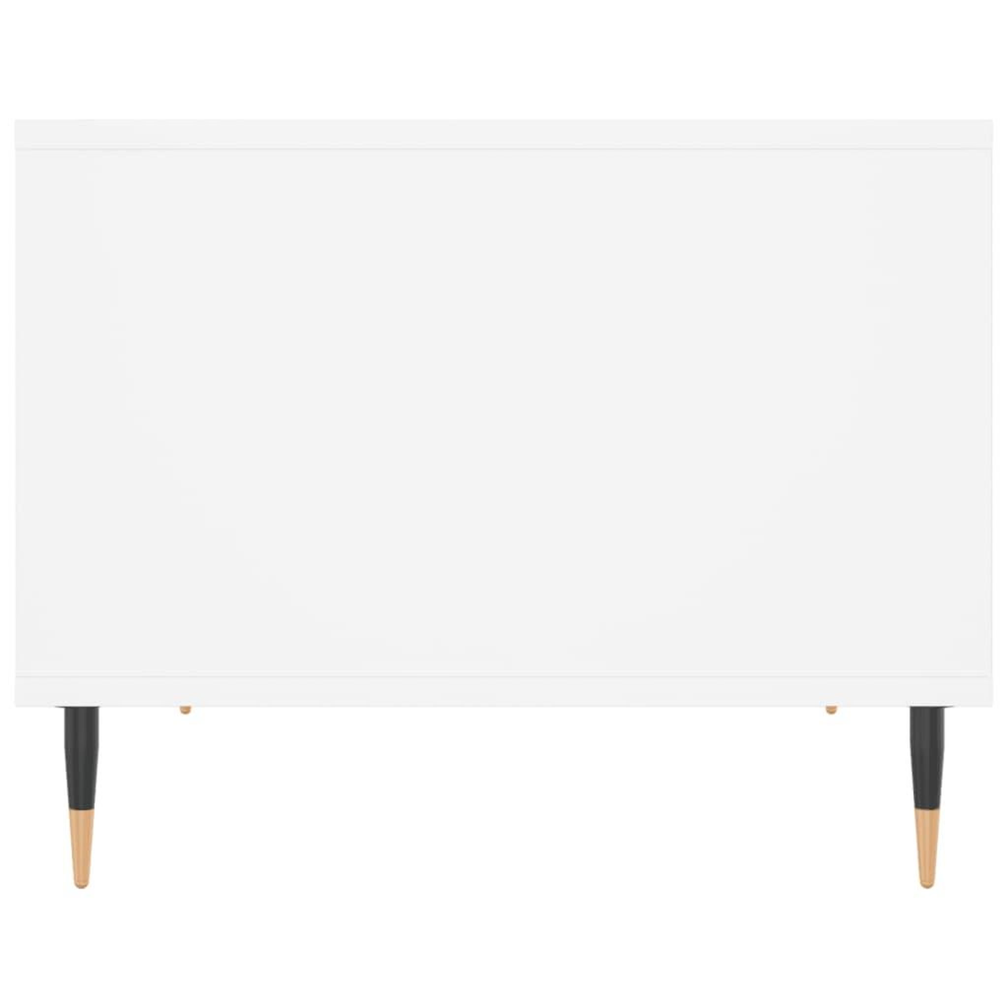 Voir la diapositive 5 : VIDAXL Table basse blanc 60x50x40 cm bois d'ingenierie
