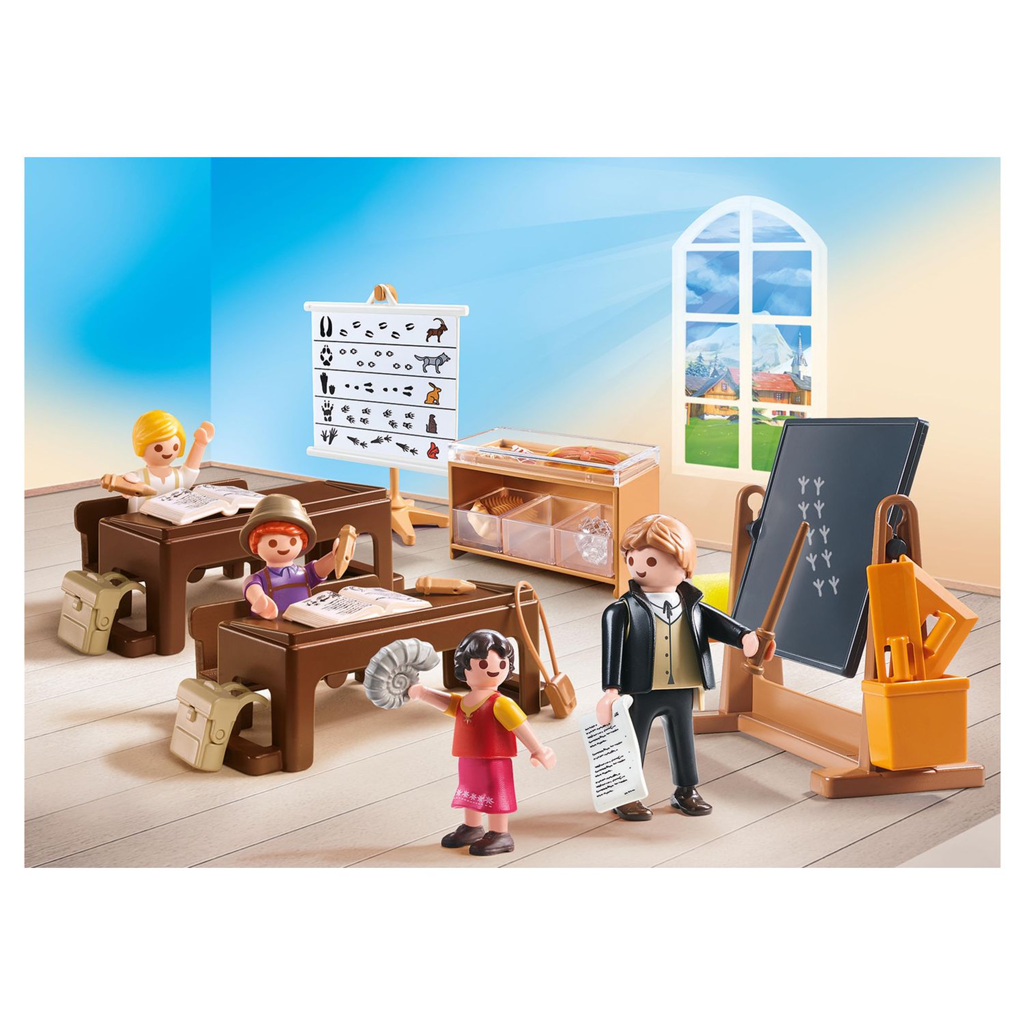 Voir la diapositive 3 : PLAYMOBIL 70256 - Heidi - Salle de classe à Dörfli