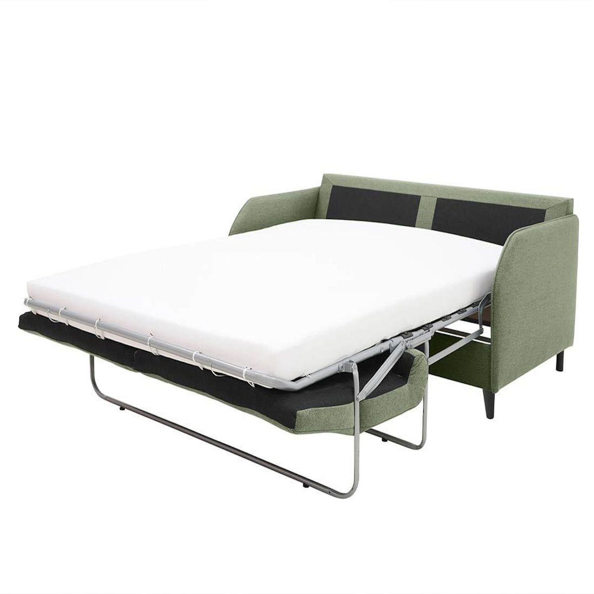 BEST MOBILIER Cosmos - canapé 3 places convertible express couchage quotidien 140 cm matelas 11 cm en tissu
