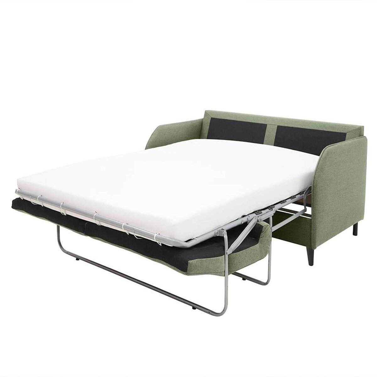 BEST MOBILIER Cosmos - canapé 3 places convertible express couchage quotidien 140 cm matelas 11 cm en tissu