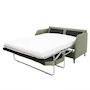 Voir la diapositive 2 : BEST MOBILIER Cosmos - canapé 3 places convertible express couchage quotidien 140 cm matelas 11 cm en tissu