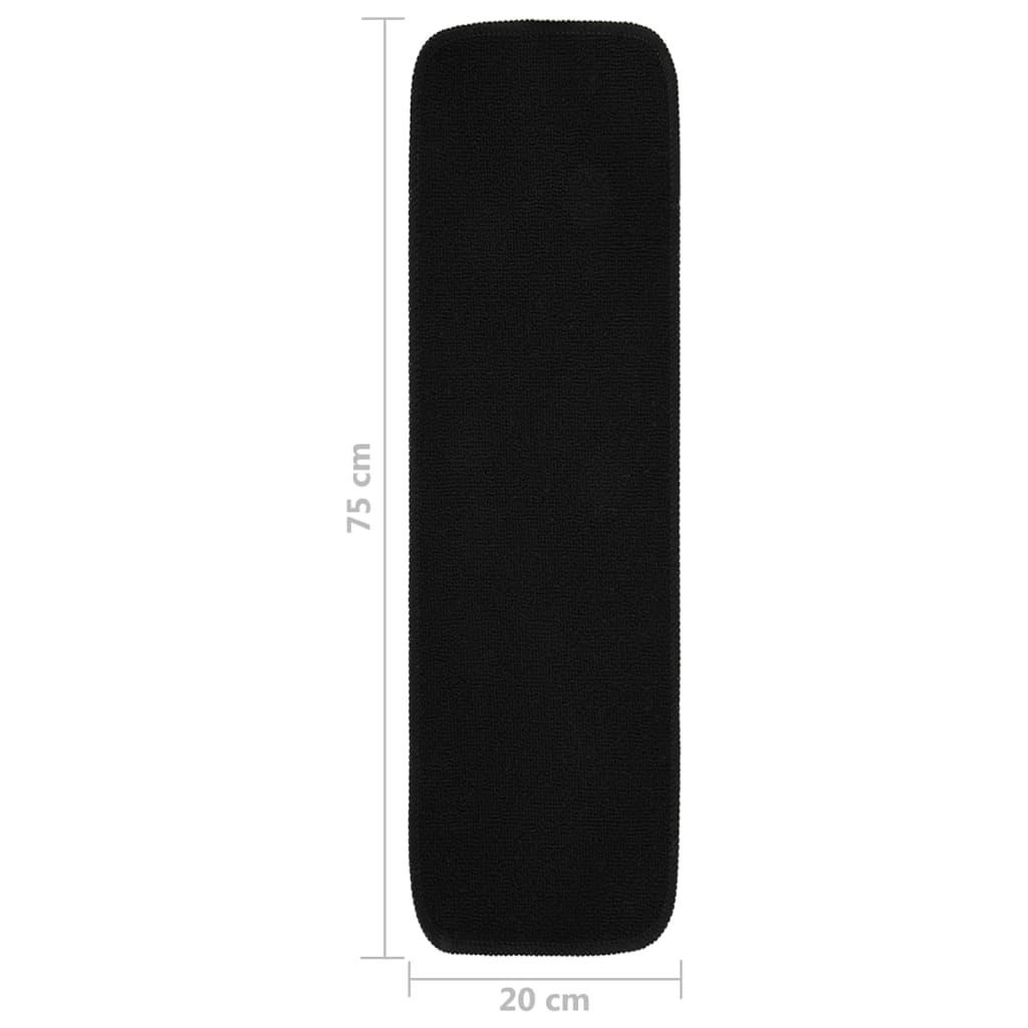 Voir la diapositive 6 : VIDAXL Tapis d'escalier antiderapants 15pcs 75x20cm Noir Rectangulaire