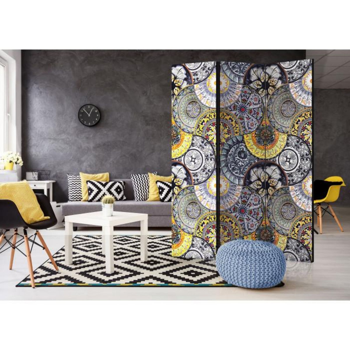 Paris Prix Paravent 3 Volets  Painted Exoticism  135x172cm