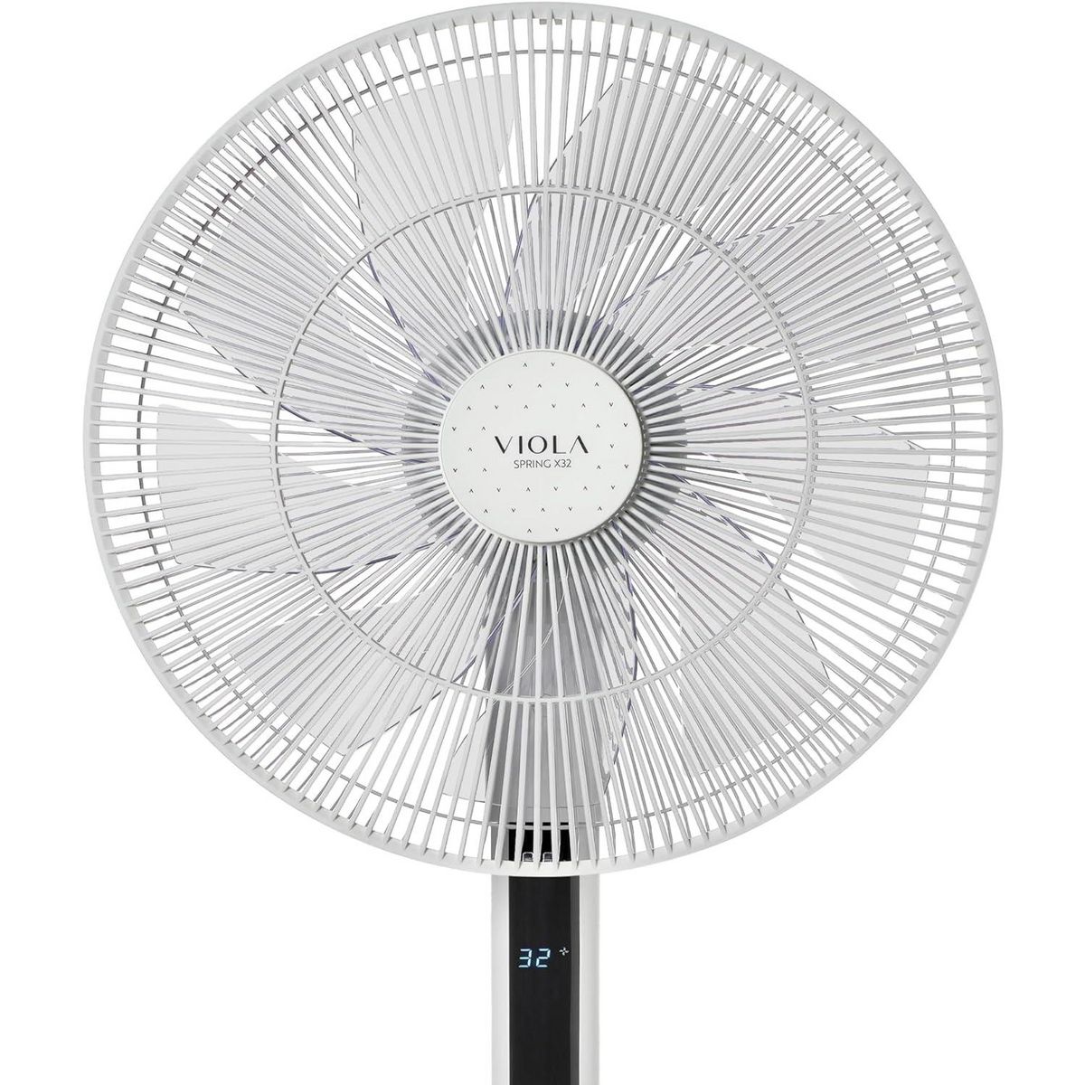 VIOLA Spring X32 Ventilateur sur Pied Silencieux avec Télécommande, Moteur Brushless Économie, Puissant Flux d'air, 32 Vitesses, Oscillant 320°, Hauteur réglable, Incliner vers le haut 90°, Minuterie