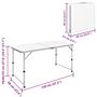 Voir la diapositive 6 : VIDAXL Ensemble de table pliable de camping et 4 tabourets 120x60 cm
