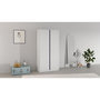 Voir la diapositive 2 : Demeyere Armoire de chambre - REVERSO - Blanc mat - 2 portes - 88,3 x 50 x 180,9 cm