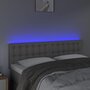 Voir la diapositive 3 : VIDAXL Tete de lit a LED Gris 144x5x78/88 cm Similicuir