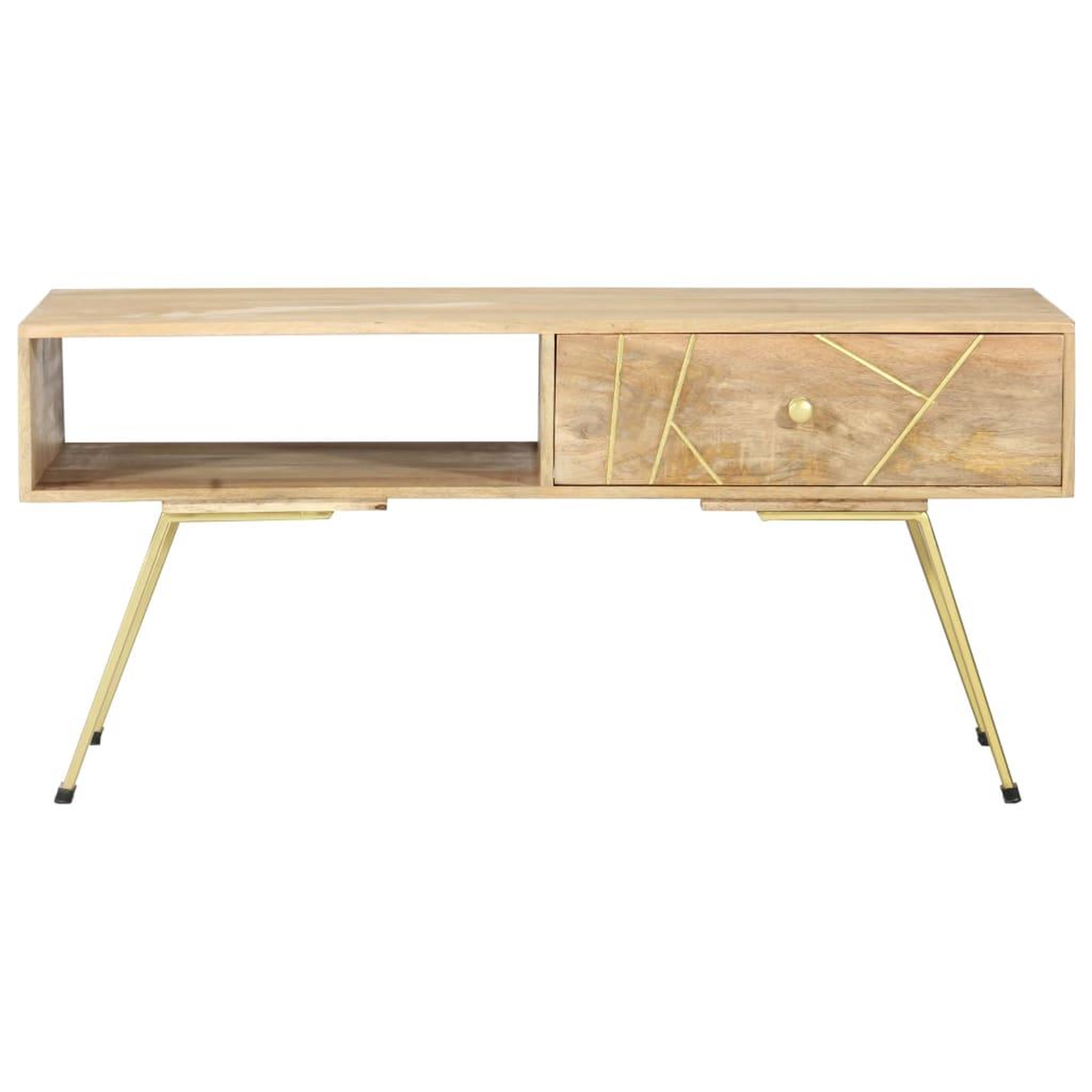 Voir la diapositive 3 : VIDAXL Table basse 95x50x42 cm bois de manguier massif