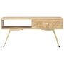 Voir la diapositive 3 : VIDAXL Table basse 95x50x42 cm bois de manguier massif
