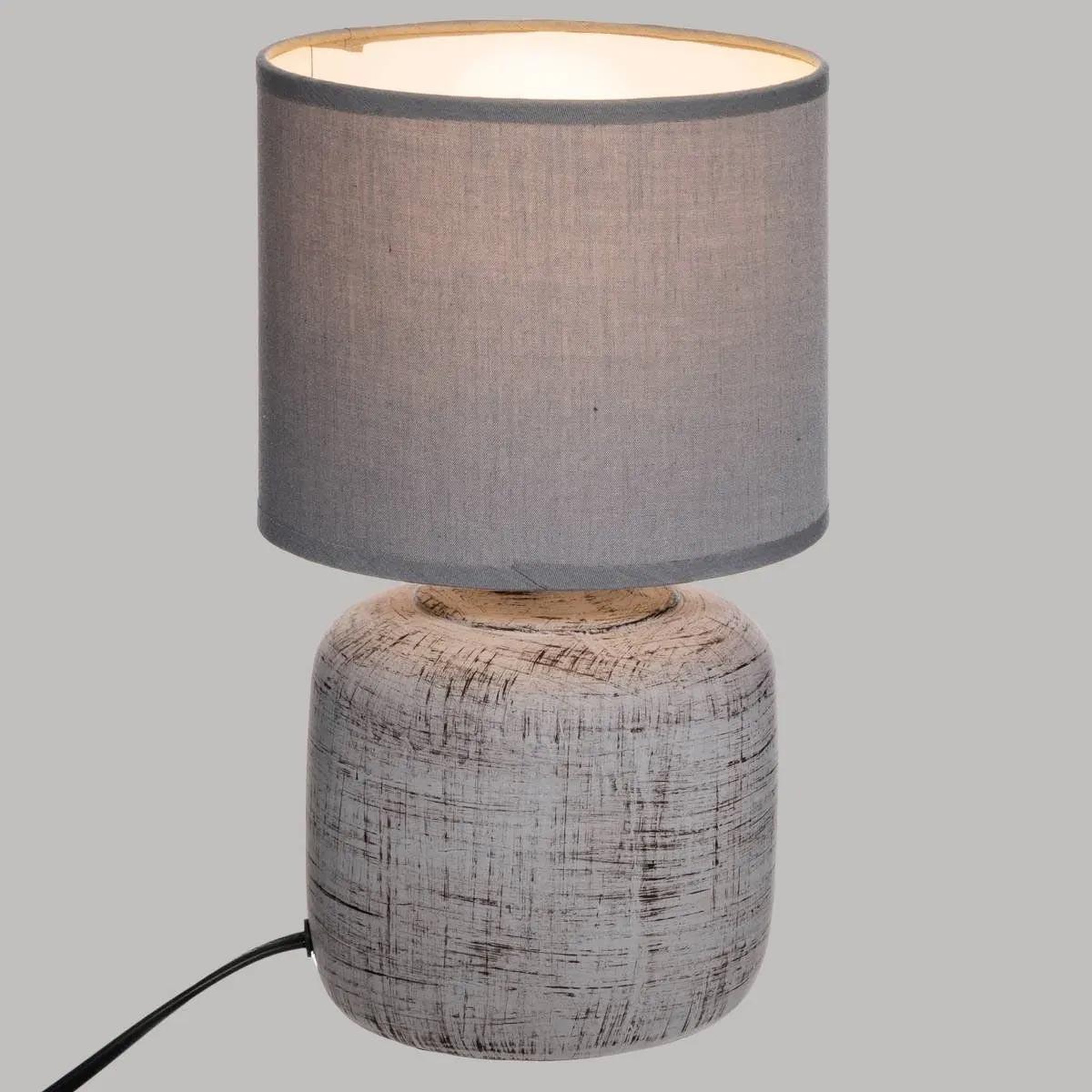Voir la diapositive 3 : ATMOSPHERA Lampe à Poser Déco  Salta  26cm Gris