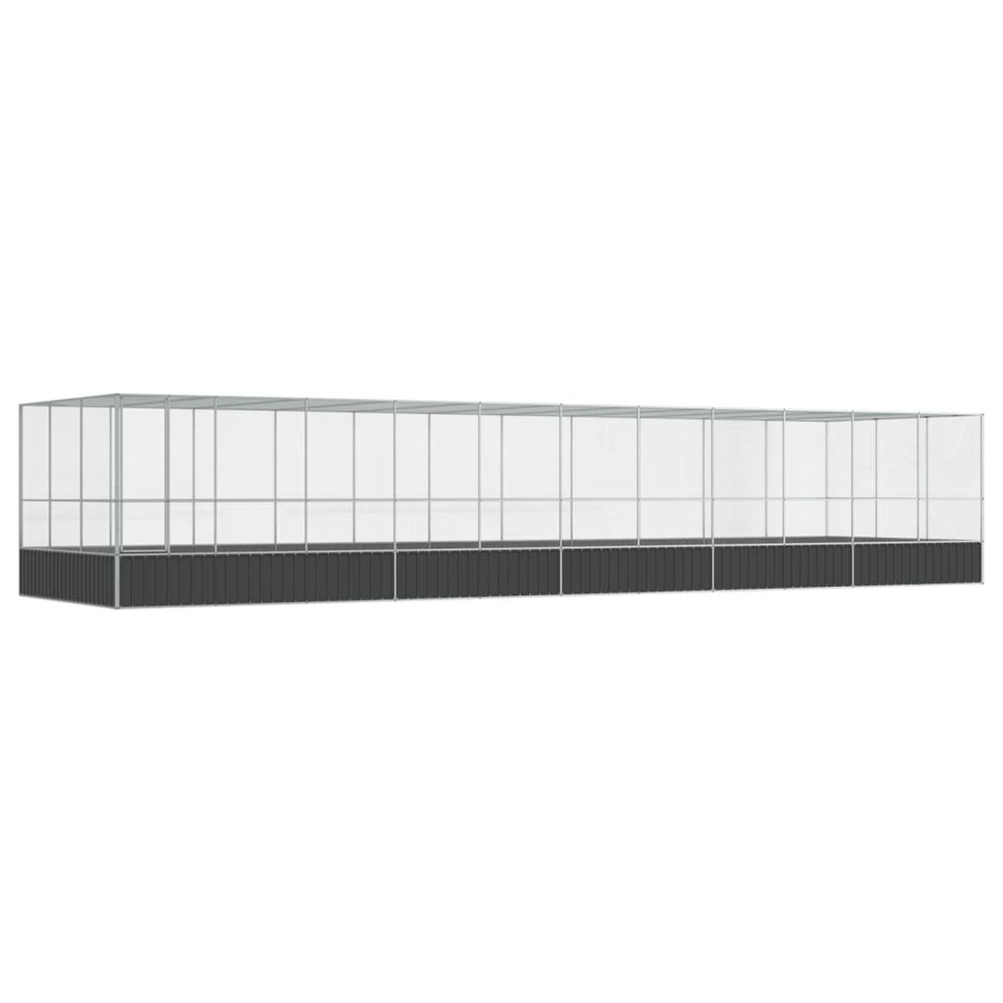 Voir la diapositive 2 : VIDAXL Voliere avec extension argente 1139x307x212 cm acier