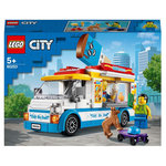 LEGO City 60253 - Le camion de la marchande de glaces, avec Skateur et Figurine Chien, Jouet pour Enfants dès 5 Ans