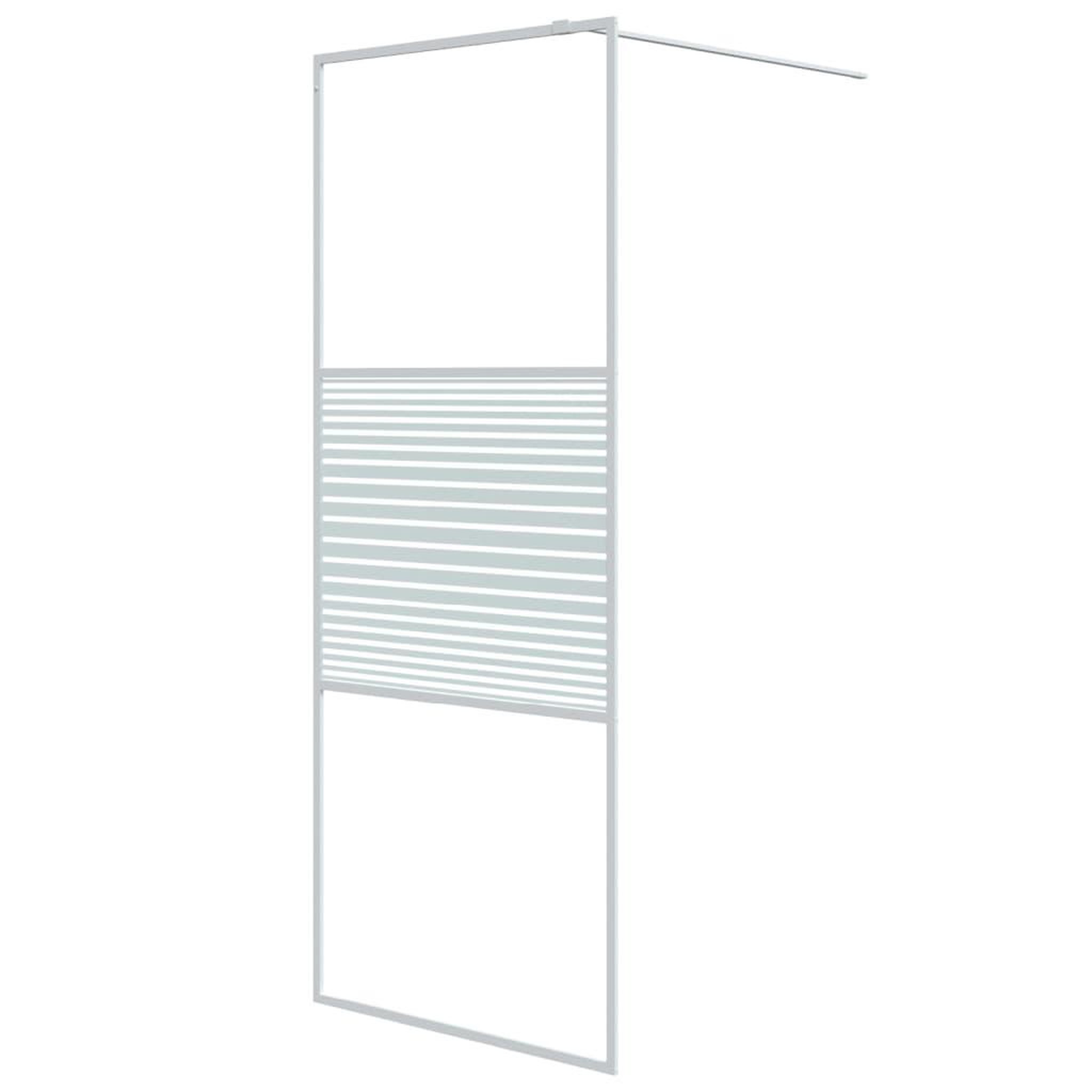 Voir la diapositive 2 : VIDAXL Paroi de douche Blanc 80x195 cm Verre ESG transparent