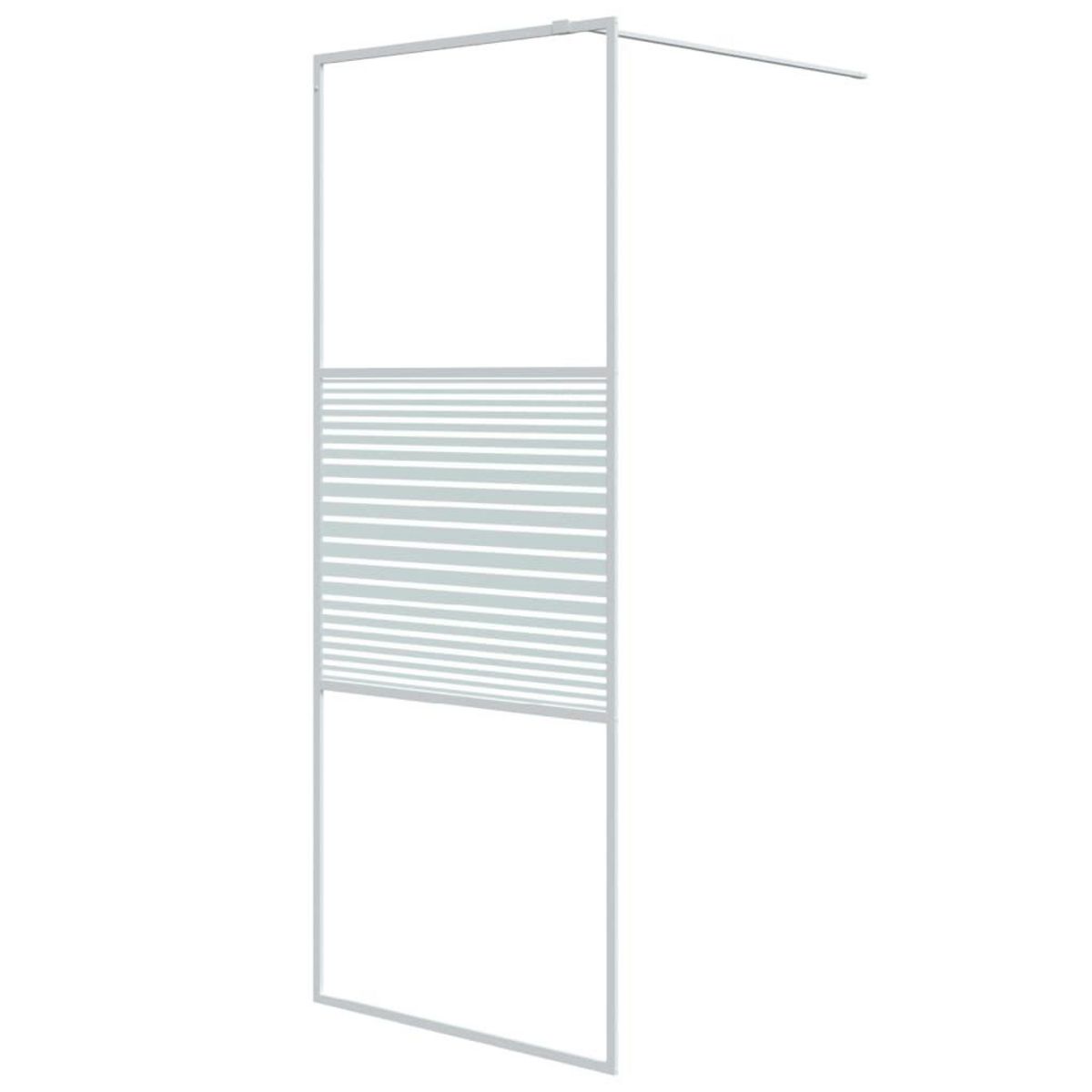 VIDAXL Paroi de douche Blanc 80x195 cm Verre ESG transparent