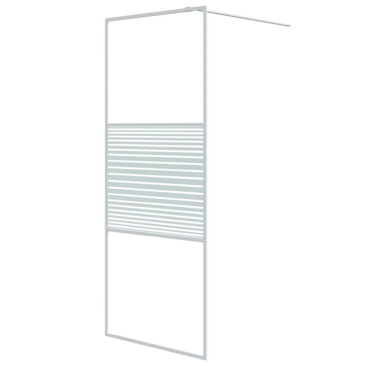 VIDAXL Paroi de douche Blanc 80x195 cm Verre ESG transparent