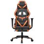 Voir la diapositive 4 : VIDAXL Chaise de jeu de massage et repose-pied Noir&Orange Similicuir