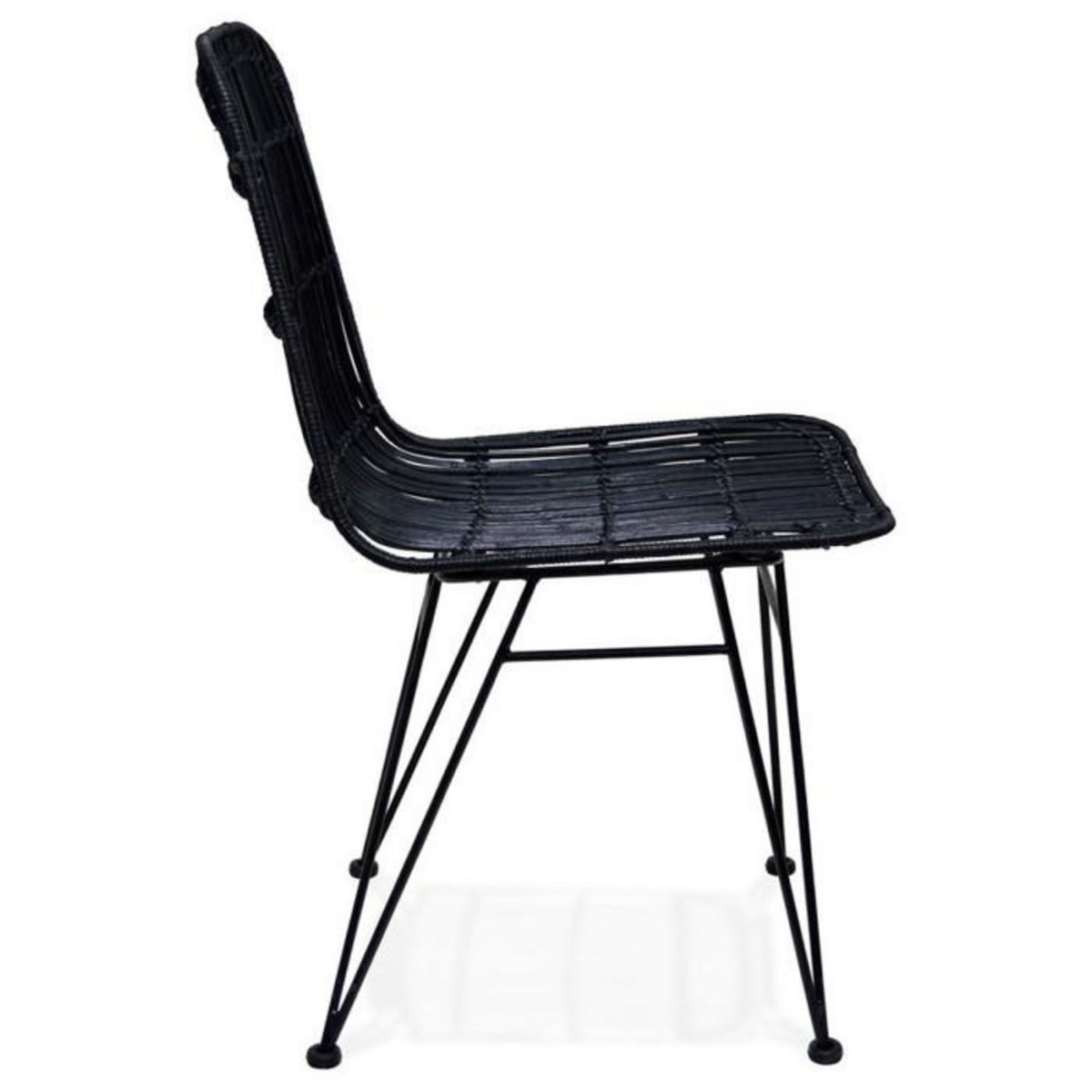 Paris Prix Chaise Design en Rotin  Caracas  88cm Noir