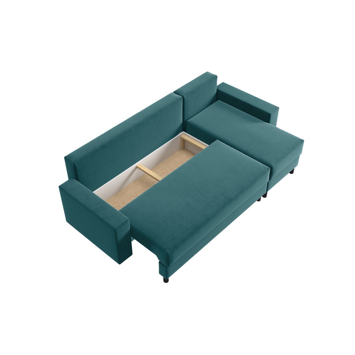 Canapé d'angle convertible  et réversible avec coffre 3 places PAOLA 