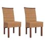 Voir la diapositive 1 : VIDAXL Chaises a manger lot de 2 marron rotin naturel