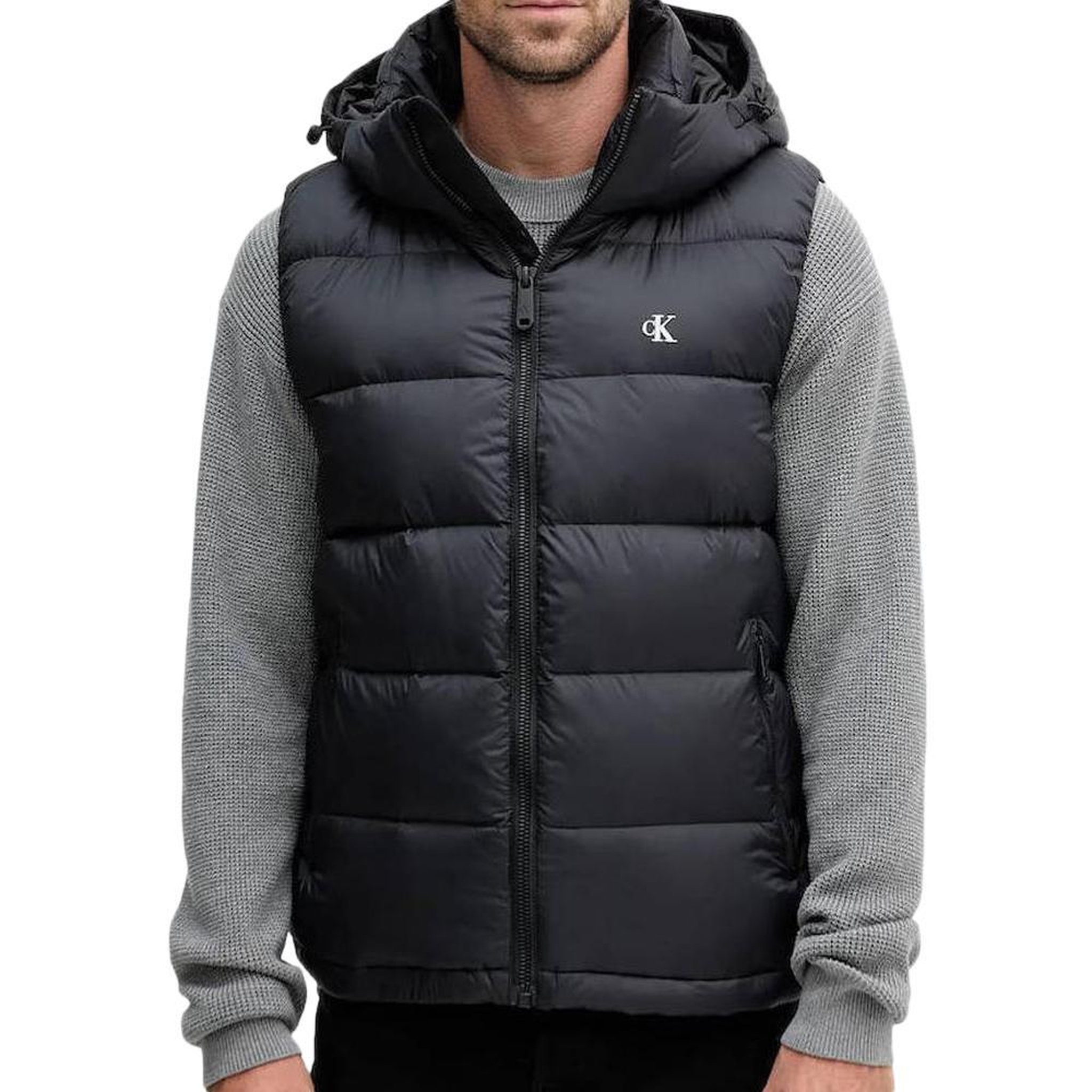 Voir la diapositive 1 : CALVIN KLEIN JEANS Doudoune sans manches noire homme calvin klein jeans off