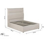 Voir la diapositive 4 : Habitat et Jardin Lit avec coffre de rangement en velours  Isola  - 160 x 200 cm - Beige