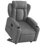 Voir la diapositive 3 : VIDAXL Fauteuil de massage inclinable Gris fonce Tissu