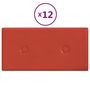 Voir la diapositive 2 : VIDAXL Panneaux muraux 12 pcs Rouge 30x15 cm Similicuir 0,54 m²