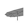 Voir la diapositive 4 : KZ GARDEN Parasol de jardin double Gris 4.50 x 2.65 x H 2.40 Toile polyester TWIN KZ GARDEN