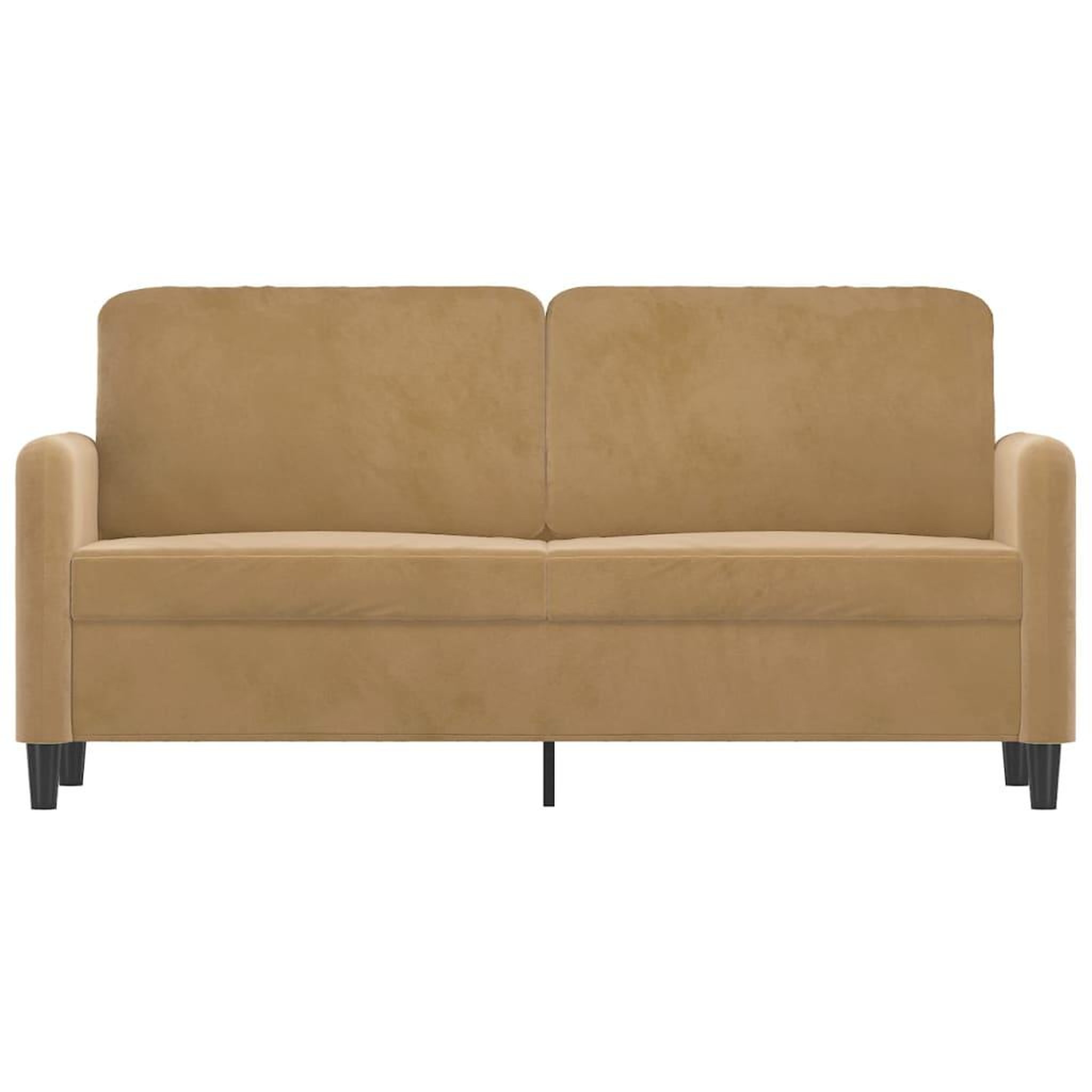 Voir la diapositive 3 : VIDAXL Canape a 2 places Marron 140 cm Velours