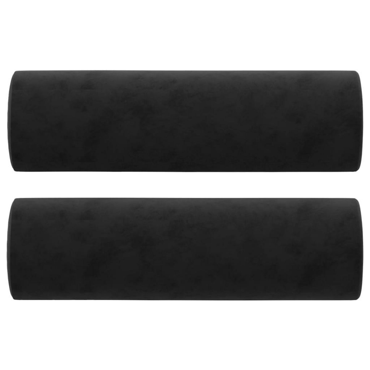 VIDAXL Canape 3 places avec oreillers decoratifs noir 180 cm velours