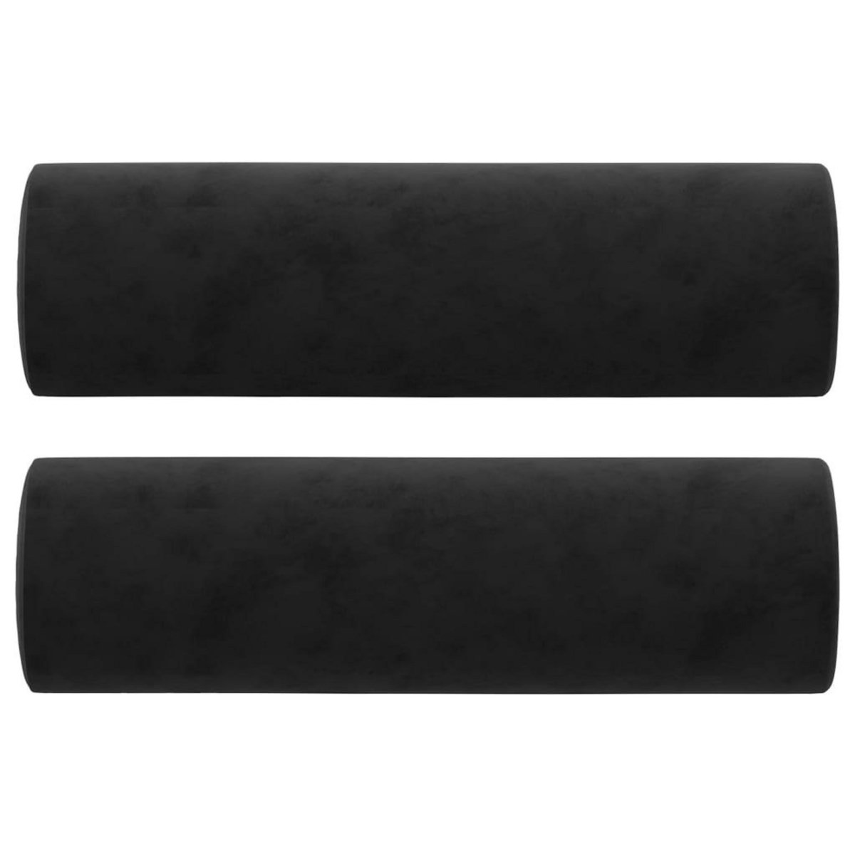 VIDAXL Canape 3 places avec oreillers decoratifs noir 180 cm velours