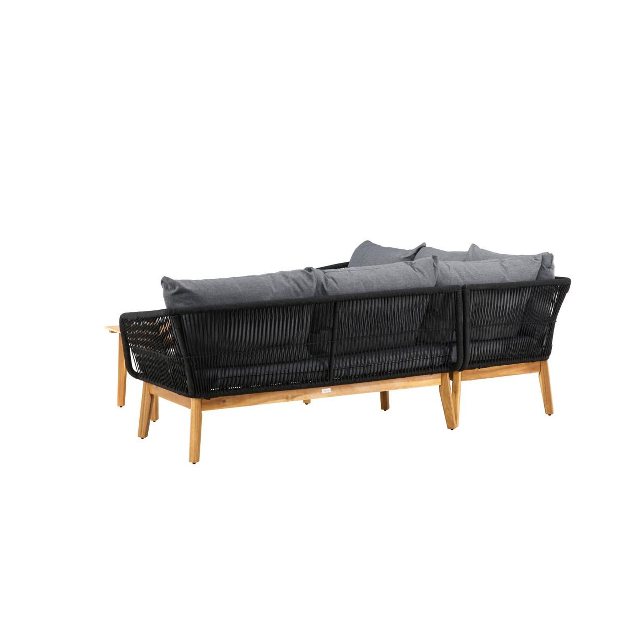 Voir la diapositive 5 : Paris Prix Salon d'Angle de Jardin en Bois  Chania  210cm Noir