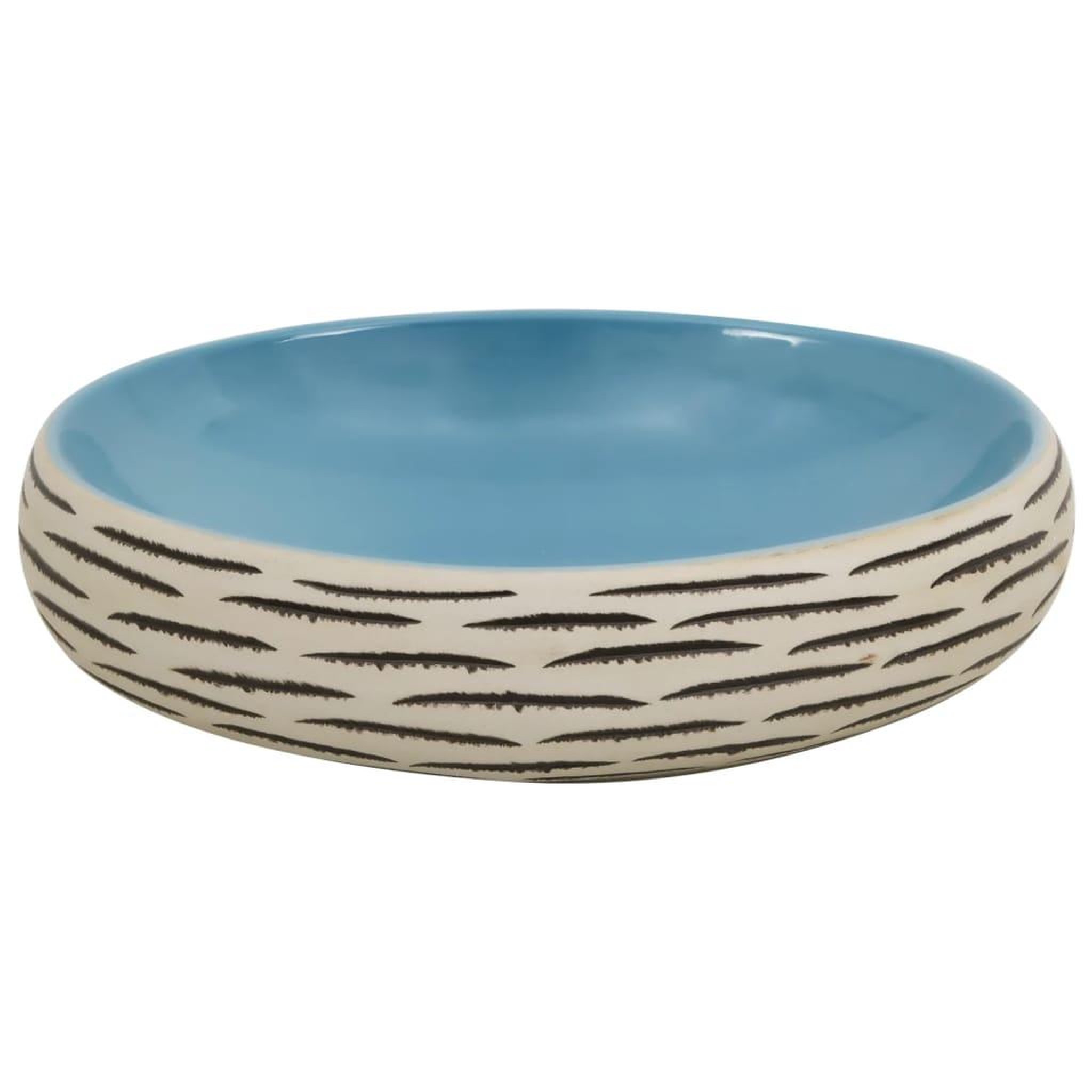 Voir la diapositive 4 : VIDAXL Vasque a poser multicolore ovale 59x40x15 cm ceramique