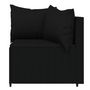 Voir la diapositive 5 : VIDAXL Salon de jardin 3 pcs avec coussins Noir Resine tressee