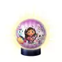RAVENSBURGER Puzzle 3D Ball 72 pièces illuminé : Gabby et la maison magique, Gabby's Dollhouse