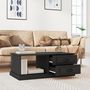 Voir la diapositive 3 : VIDAXL Table basse Noir 90x50x35 cm Bois d ingénierie