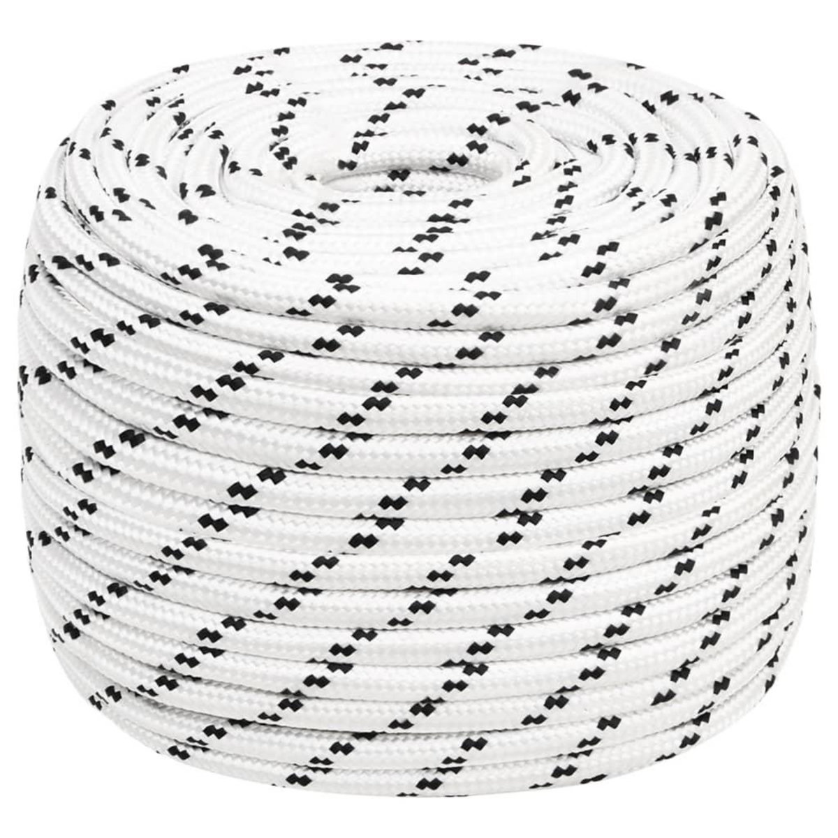 VIDAXL Corde de bateau tresse Blanc 14 mmx25 m Polyester