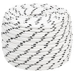 VIDAXL Corde de bateau tresse Blanc 14 mmx25 m Polyester