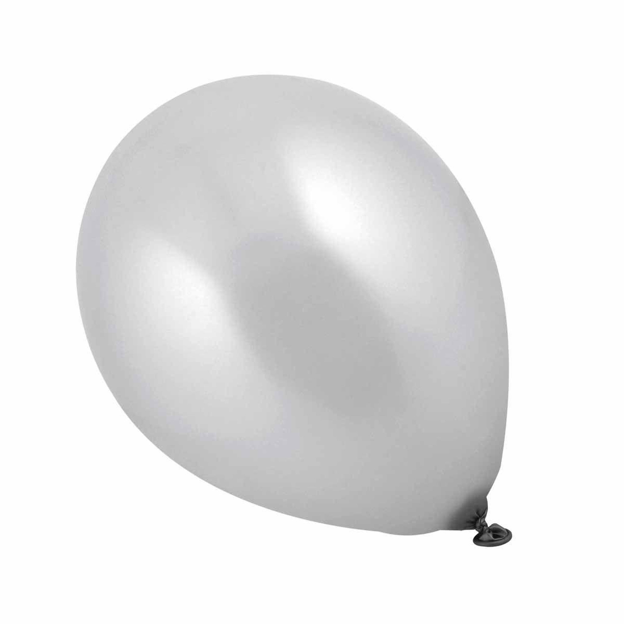 Voir la diapositive 1 : HOMEA Lot de 10 ballons gonflables  métallisés  30cm argent