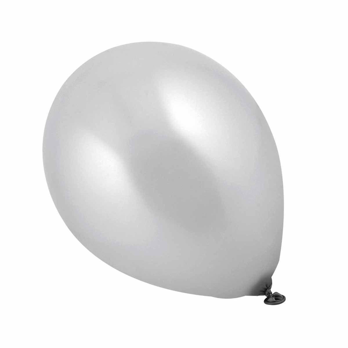 Paris Prix Lot de 10 Ballons Gonflables  Métallisés  30cm Argent