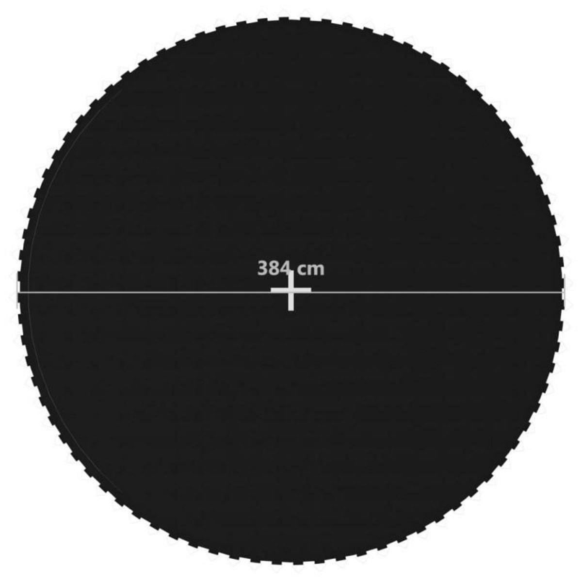 VIDAXL Tapis de saut Tissu Noir pour trampoline rond de 4,27 m