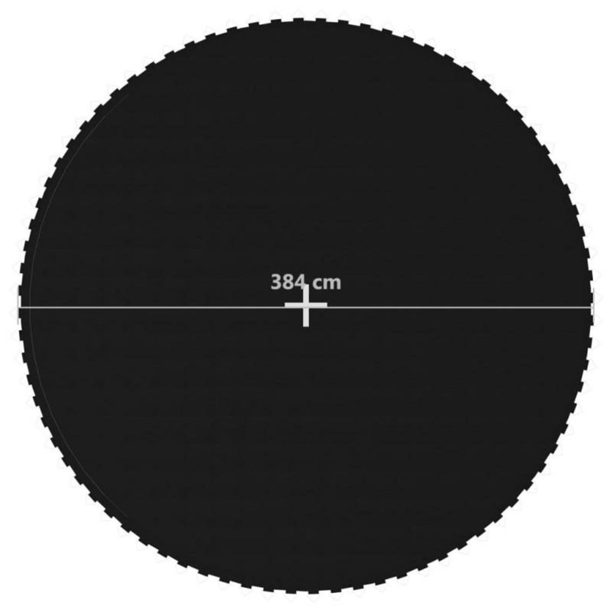 VIDAXL Tapis de saut Tissu Noir pour trampoline rond de 4,27 m
