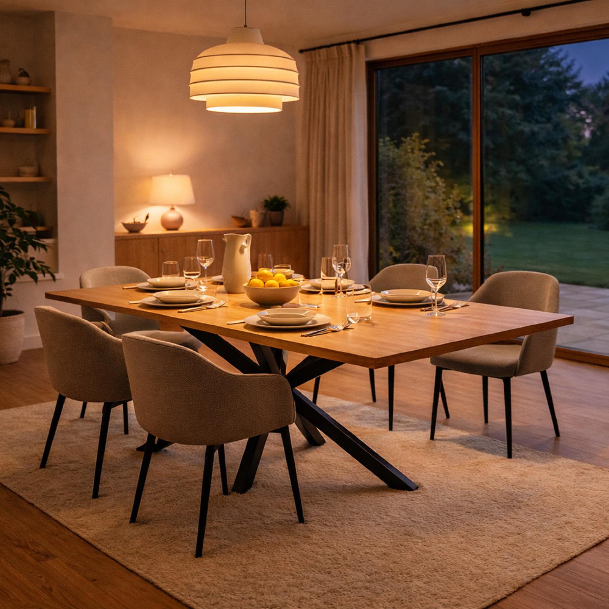 Voir la diapositive 5 : CONCEPT USINE Table extensible 8-10 personnes effet bois 235cm bria