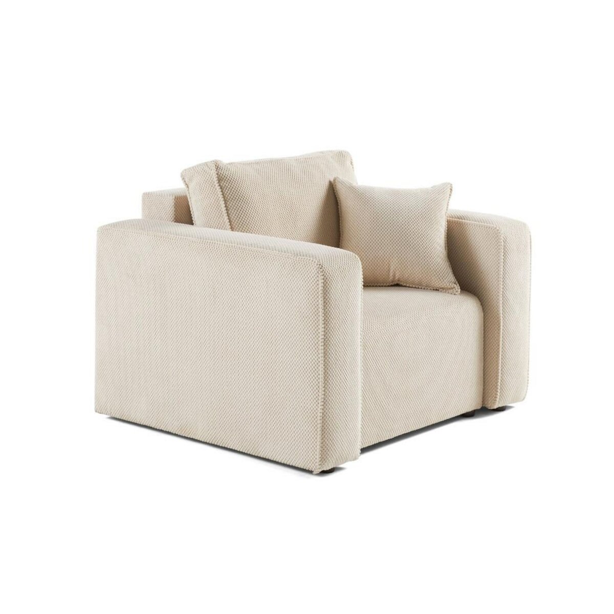 BEST MOBILIER Topaze - fauteuil - en velours texturé